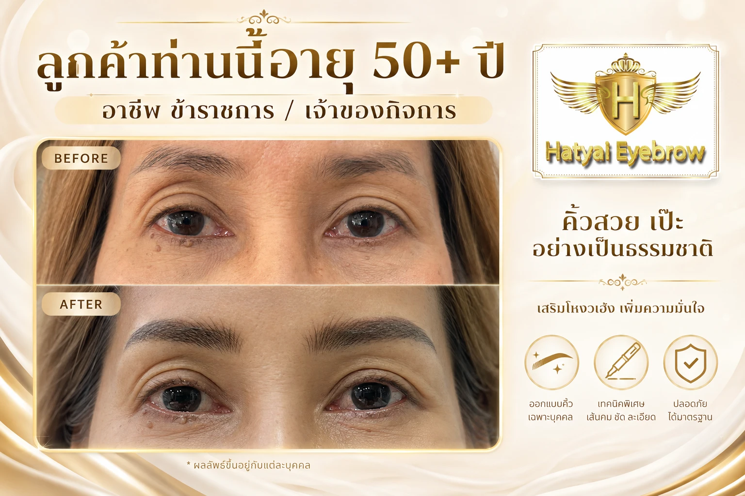 ลูกค้าท่านนี้อายุ 50 + ปี อาชีพ ข้าราชการ / เจ้าของกิจการ