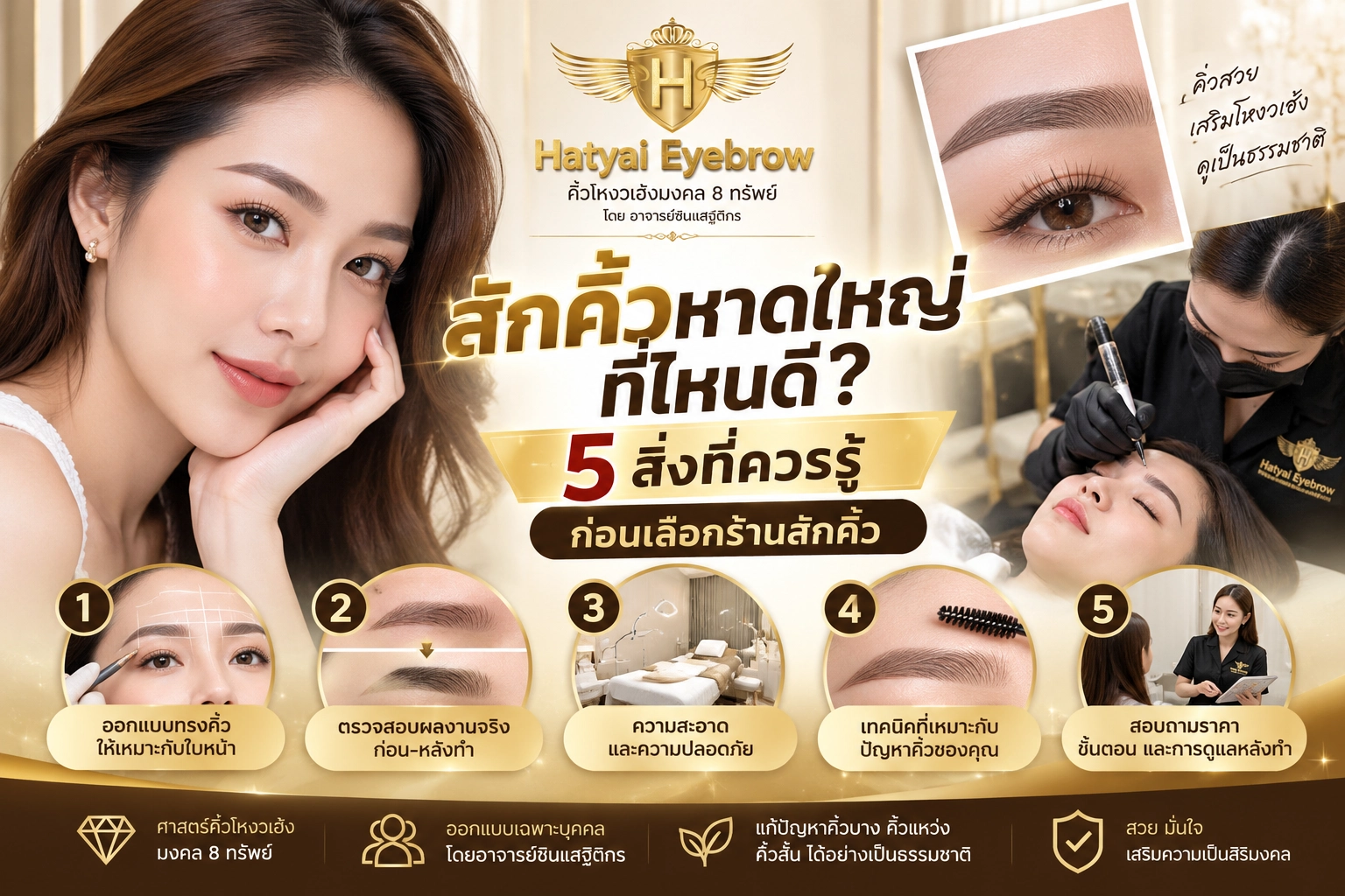 สักคิ้วหาดใหญ่ที่ไหนดี? 5 สิ่งที่ควรรู้ก่อนเลือกร้านสักคิ้ว